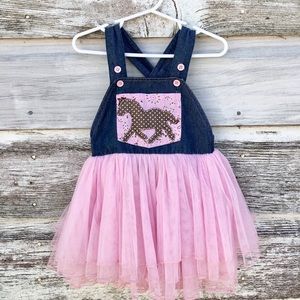 Mud Pie horse cowgirl tutu dress